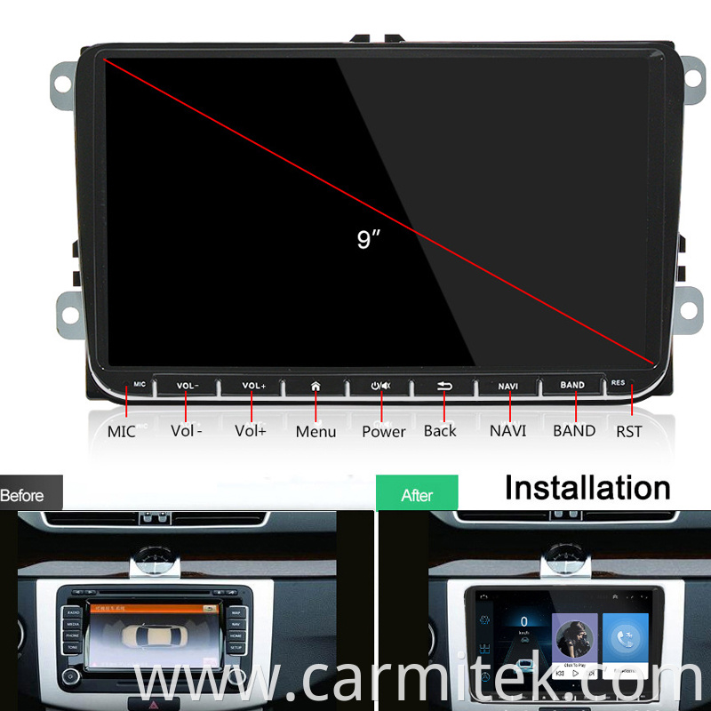 2 din android car radio for VW